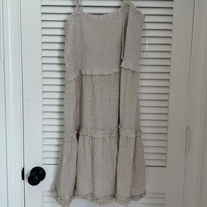 NWT Wild Fable Beige Smocked Top Dress